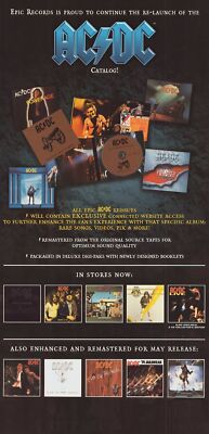 2003 AC/DC Epic Records Re-Launch 2 Sided Promo Poster 12 x 24 | eBay