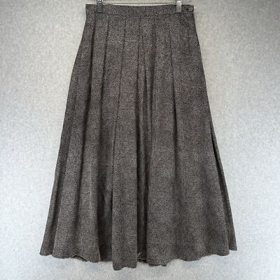 Vintage Bullocks Wilshire Fit N Flare Skirt Size 10 Black With Dots