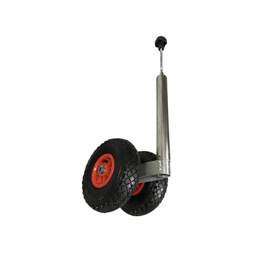 Pneumatic Jockey Wheel 48mm Twin Double Flotation Tyre Boat Trailer