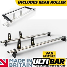 Fits Nissan NV400 Roof Rack 2x Roof Bars + Roller Van Guard ULTI Bar
