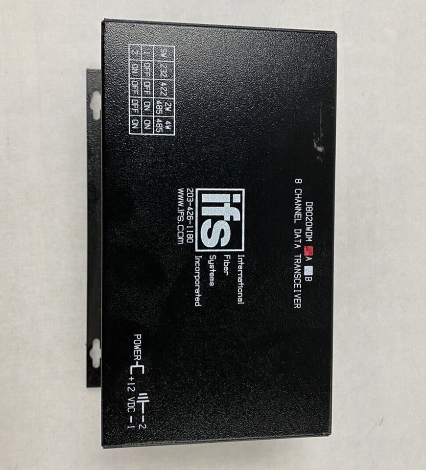 International Fiber Systems IFS D8020WDM 8 Channel Data Transceiver - Image 3 of 4