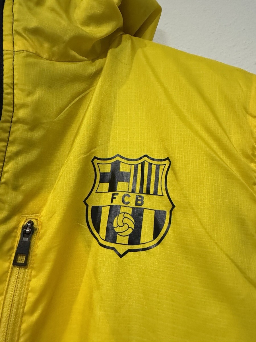 Nike FCB FC Barcelona Full Zip Reversible Jacket Size S BLACK
