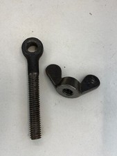 Eye Bolt Wing Nut Whitworth 3/8" x 2" Thread x 3 1/4" Length BSW Steel Mickey