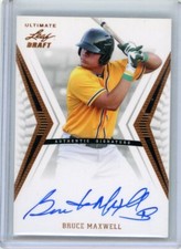Bruce Maxwell 2012 Leaf Ultimate Draft On Card Auto