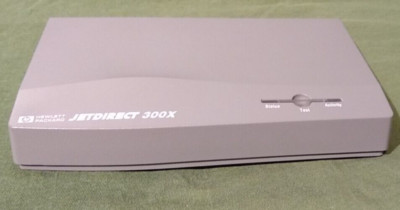 HP JetDirect 300X J3263A External Print Server, 10/100 Mbps RJ45 Ethernet - Mint