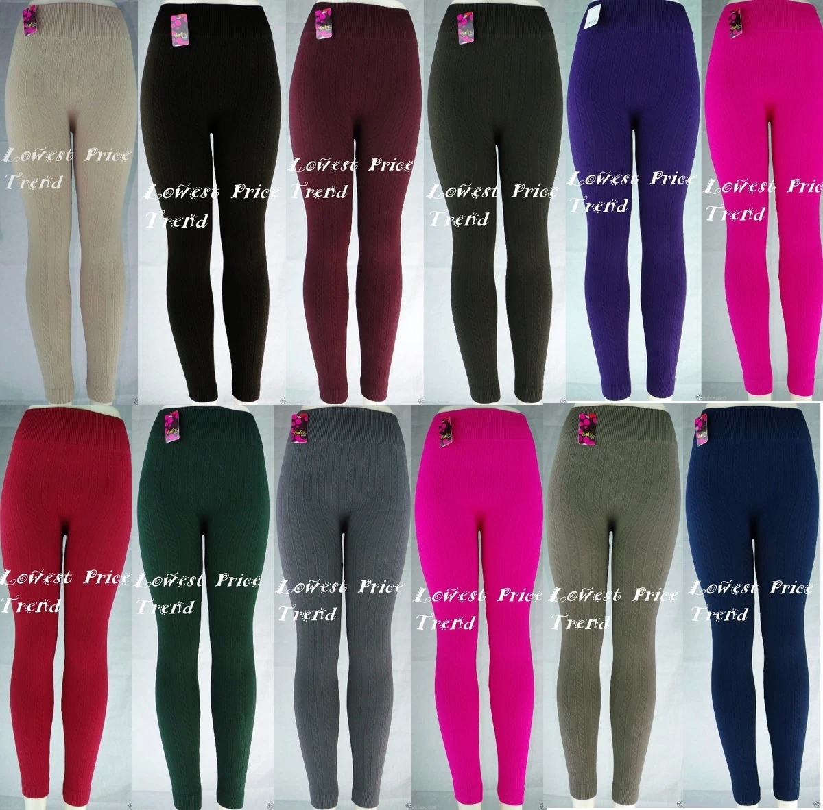 Womens CABLE KNIT Footless Legging ONE SIZE,This item required $10 minimum  order