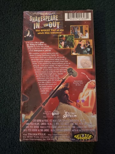Shakespeare In And Out Vhs New Sealed Troma Video - Imagen 2 de 6