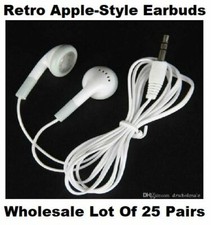 Wholesale Lot Of 25 Headphones Earbuds in White