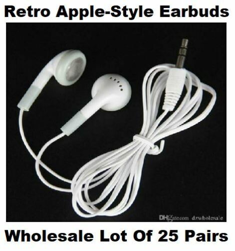 Wholesale Lot Of 25 Headphones Earbuds in White - Picture 1 of 11