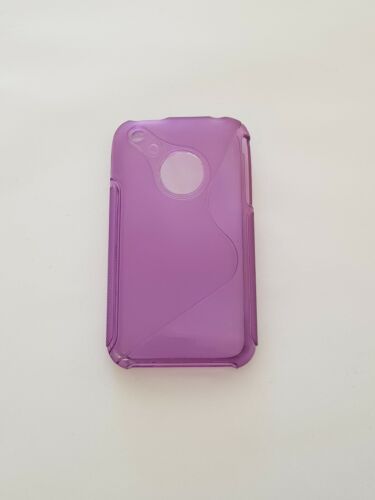 Etui Coque Souple en Silicone Violet iPhone 3G  iPhone 3GS - Picture 1 of 3