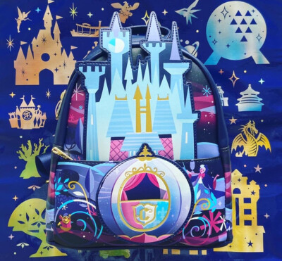 New Loungefly Cinderella Pumpkin Backpack Loungefly Disney Cinderella Ballgown Pumpkin Mini Backpack  main image 2