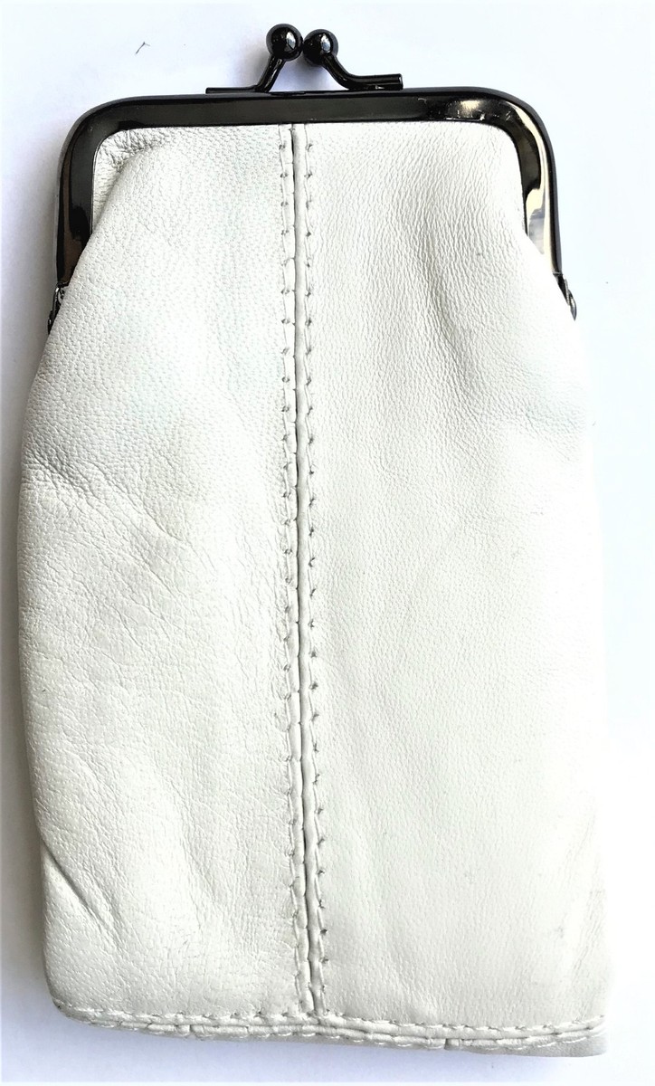 white cigarette case Eclipse Ice Cream White Lamb Skin Leather Cigarette Case Pouch, 100s,120s,  3212Z