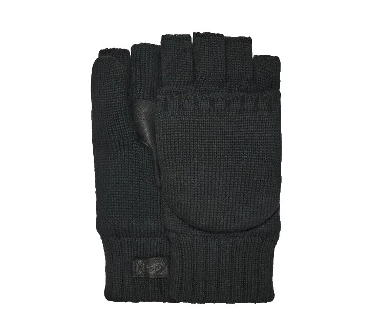 Negro de cuero UGG Australia Guantes y mitones para hombres