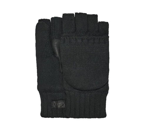 UGG BLACK TABBED SPLICE VENT LEATHER GLOVES SIZE XL | eBay