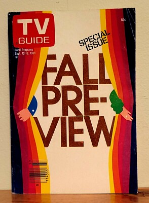 TVGUIDE September 1981 FALL PREVIEW Falcon Crest Simon & Simon Fall Guy Maverick