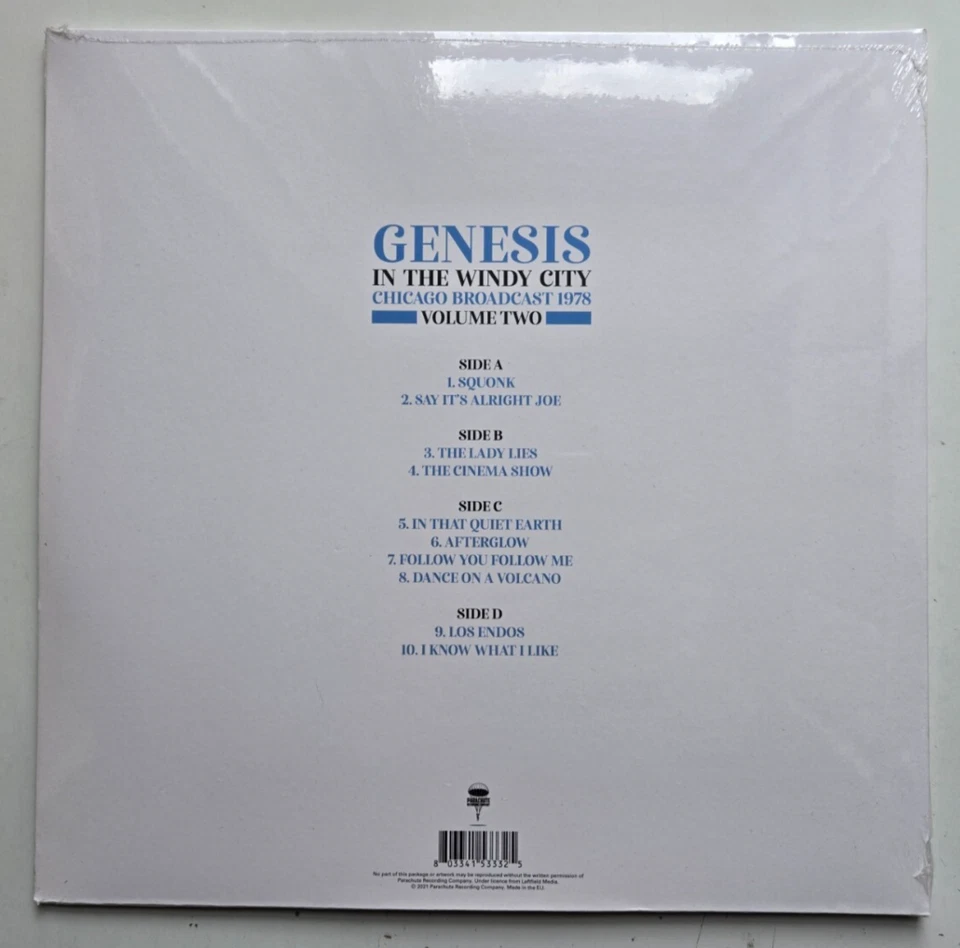 Genesis - In The Windy City Volume Two Chicago 1978 - Double Vinyl 2 x LP NEW - Image 2 of 4