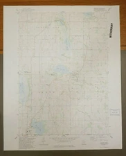 Emmons, Minnesota Original Vintage 1982 USGS Topo Map 27" x 22"