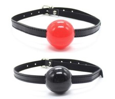 Dungeon Wheel Slave Restrain 4cm 5cm Soft Cherry Silicone Gel Ball Gag Head Hood