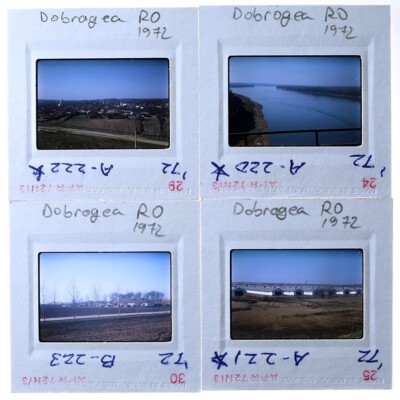 1972 Dobrogea Romania - 4x 35mm Kodachrome Dias Villages & Danube View - RARE
