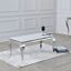 thumbnail 4  - Louis Chrome Table Range Dining Console Coffee Tables Grey White , Marble, Black