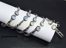 BULK SALE !! Opalite Gemstone Bangle Wholesale Lots 925 Silver Plated Jewelry