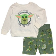 Star Wars   Toddler Baby Yoda Lightweight Pullover Top  Shorts Set   Size 2T-4T