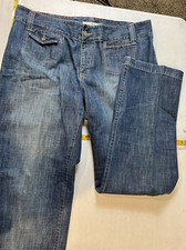 Tommy Hilfiger Womens Denim Blue Jeans Size 16 Wide Leg