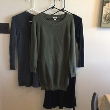 Lot of 3 Womens Sweater Dresses Various Brands Sizes 2 are M 1 is S