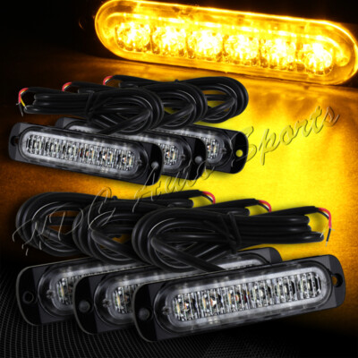 36 LED Amber Car Truck Emergency Beacon Warn Hazard Flash Strobe Light Universal