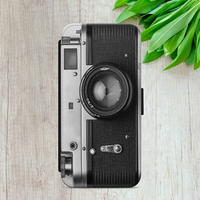 VINTAGE RETRO KAMERA GESCHENK FLIP WALLET HANDYHÜLLE FÜR IPHONE SAMSUNG GOOGLE