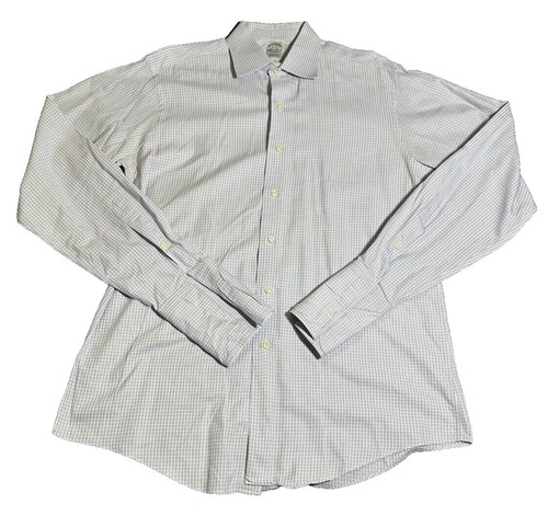 Brooks Brothers Slim Fit 346 Blue/Yellow Striped French Cuff Shirt