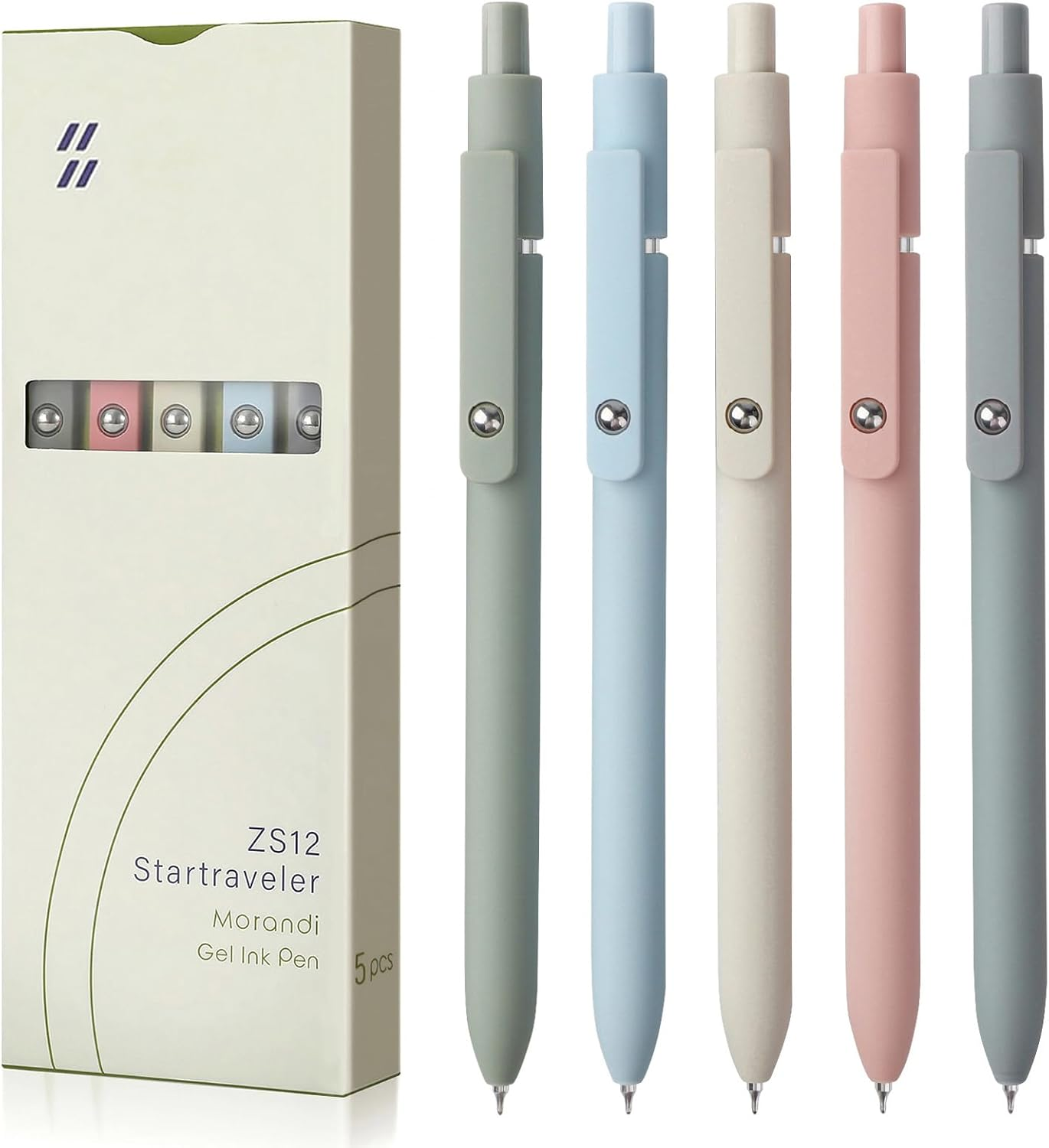 5Pcs 0.5Mm Black Ink Fine Point Gel Pens for Office School Supplies