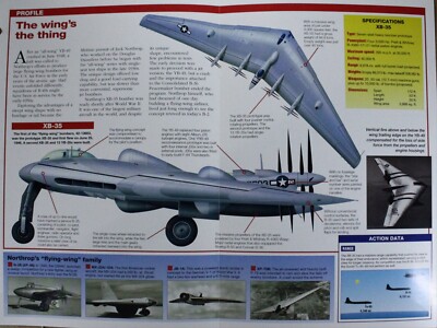 Northrop XB-35 XB 35 Picture Brochure Pamphlet Out of Print Aircraft Info Sheet 