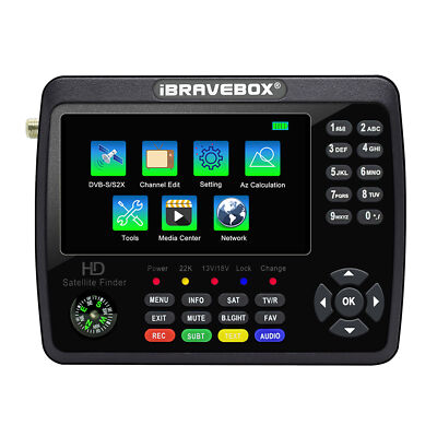 Digital iBRAVEBOX V10 Finder   Satelliten-TV-Signalfinder 4.3-Zoll-LCD N8A6