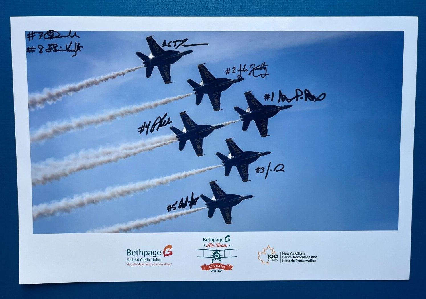 2024 JONES BEACH 20TH ANNIVERSARY BLUE ANGELS AIR SHOW 12" x 18" GLOSSY