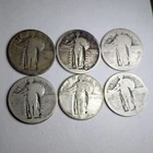 Standing Liberty Quarters Lot of 6 Circulated Silver 25C Liberty Eagle Design