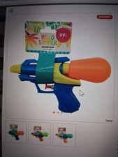7" Water Squirt Gun Toy Assorted Colors