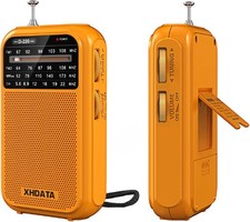 XHDATA D220 Portable Radio AM FM SW Shortwave Receiver Pocket Radios, Orange
