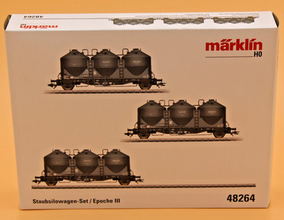 Märklin H0 48264 Staubsilowagen-Set Kds 67 der DB Neu in OVP Top 157