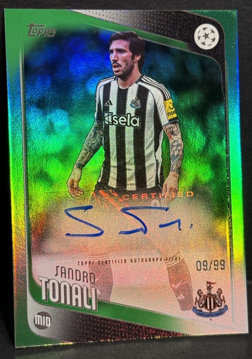 2025-26 Topps UEFA Club Competitions Newcastle Sandro Tonali Auto