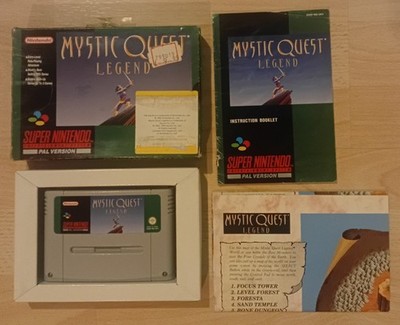 SNES PAL - Mystic Quest Legend - Super Nintendo - OVP & Komplett Anleitung Karte