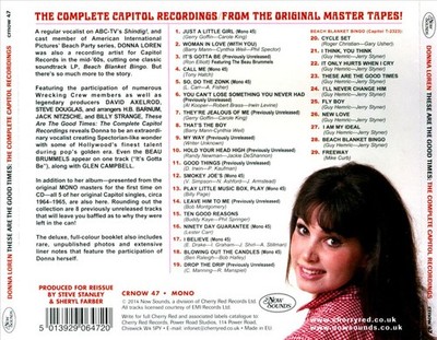 DONNA LOREN - THESE ARE THE GOOD TIMES: THE COMPLETE CAPITOL RECORDINGS * NEW CD