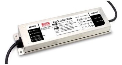 Mean Well Single output LED power supply 24V 10A 240W dimming DALI, PFC, IP67 