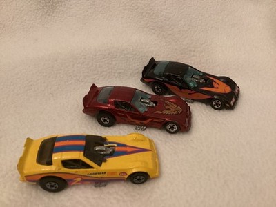 Hot Wheels ~ Firebird Funny Car ~Blackwalls ~ Red Black Yellow ~ Set of 3