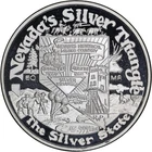 Nevada Heritage Silver Triangle Great Seal 2 oz .999 Silver Round with Nugget