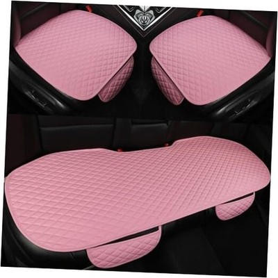  Pu Leather Car Seat Bottom Covers Protectors Include 1 Pair Universal A-Pink
