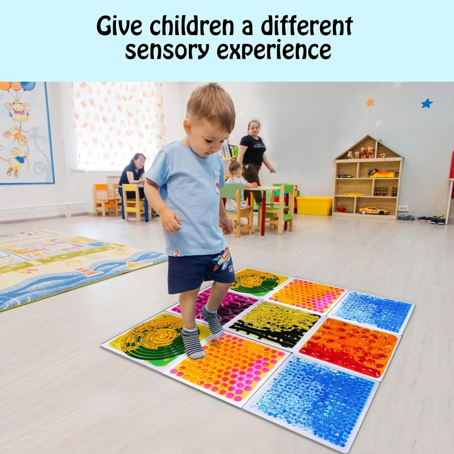 Sensory Floor Lava Tiles: Liquid Fusion Activity Play Mat, Textured Lava Tiles f