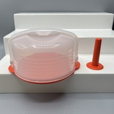 Tupperware Tuppertoys Mini Cake Taker Bagel CD Keeper Kids 6183 Orange