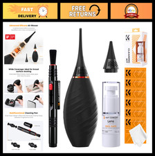 10-in-1 Camera Lens Cleaning Kit for DSLR, Filters, Phones - Air Blower, Cloths,