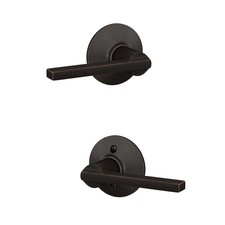 Schlage F10 LAT 716 Latitude Passage Door Lever Aged Bronze
